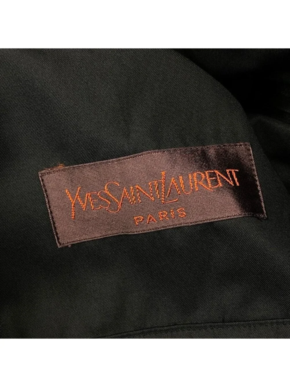 Saint Laurent H6 Long Coat Waist Mark Droast Stand Color Spring Black Female
